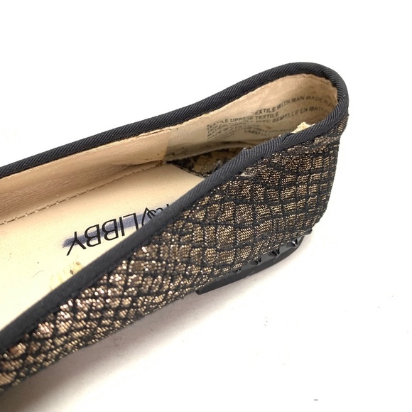 SAM & LIBBY EDELMAN Gold Black Loafers Flats sz 8 - Picture 8 of 16